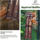 Kingsyard Squirrel Proof Bird Feeder with Removable Base, All Metal, Tube Bird Feeders for Outdoors Hanging, Easy to Clean & Refill, Antique Copper by CozyNest Decor