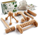HELDSON® Wooden Therapy Massage Tools [6 Pieces] - Wood Rollers for Body Sculpting - Lymphatic Drainage Massager - Cellulite Tool - Maderoterapia Kit - Back Rolling Stick - Wellness Gifts Women, Men by CozyNest Decor