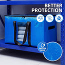 TAILI Extra Large Moving Bags, 10 Pack Blue Heavy Duty Totes For Storage with Visible Window, Wrap Around Handles, Storage Bags for Space Saving, Alternative to Moving Boxes by TinyTreasures Baby Boutique