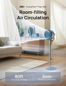 Dreo Fan for Bedroom, 80° Oscillating Standing Fan, 25dB Quiet, 80ft Pedestal Fans for Home Office, 90° Manual Vertical, 3 Speeds, Remote, 34-41" Adjustable Height, Air Circulator by CozyNest Decor