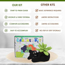 KularStock Beginner Crochet Kit - Black Cat Animal Crochet Kit for Beginners with Yarn, Hooks, Accessories, and Patterns, Knitting & Crocheting Starter Kit for Adults & Kids by TinyTreasures Baby Boutique