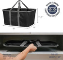 CleverMade Collapsible Laundry Tote - Midnight Black Shadow Gray 2-Pack 50L - Foldable Storage Organization Container for Clothes Laundry Room Storage by CozyNest Decor