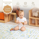 PopsyKosy Premium Baby Foam Play Mats -Stylish Floor & Exercise Puzzle Mat for Toddlers & Kids- 6 Soft, Non-Toxic, Odorless, Peel-resistant Foam Tiles -6ft x 4ft -1"inch Extra-Thick, Pastel Blue Gray by TinyTreasures Baby Boutique