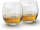 Etched World Decanter Whiskey Globe