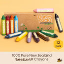 Honeysticks Super Jumbo Crayons (12 Pack) - Non Toxic Crayons for Kids - 100% Pure Beeswax and Food Grade Colors - For Toddlers 1-3, Unbreakable, Extra Large, Easy to Hold and Use, Eco-Friendly by TinyTreasures Baby Boutique