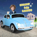 12V Kids Electric Car, Power Wheels with Remote Control, Ride on Car Toys with LED Light, 3 Speeds, Music, Blue by TinyTreasures Baby Boutique