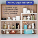 Expandable Kitchen Shelf Organizers, Kitchen Cabinet Organizer Stand Rack Organization for Countertop Cupborad Pantry, White 3 Pack by CozyNest Decor