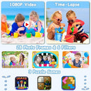 Agoigo Kids Waterproof Camera - Children Underwater HD Video Digital Camcorder, Portable Travel Toy for Toddler - Ideal Christmas Birthday Gifts for Boys Girls Age 3-12 with 32GB Card (Dark Blue) by TinyTreasures Baby Boutique