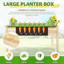 4 Feet Outdoor Wooden Raised Garden Bed Planter Box Kit for Vegetable and Fruit Growing, Patio or Balcony Gardening, Natural by GreenHaven Gardens