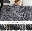 Cozy Bliss Faux Fur Throw Blanket for Couch, Fuzzy Soft Plush Thick Bubble Blanket for Sofa Bedroom Living Room, 60 * 80 Inches Light Grey by CozyNest Decor