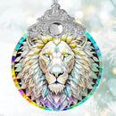 Stained Glass Suncatcher, Jocidea Lion Ornament, Christmas Ornaments, Holidays Ornaments, Christmas Tree Decor, Lion Decor for Home, Lion Gifts by GreenHaven Gardens