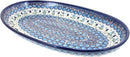 Blue Rose Polish Pottery Savannah Oval Platter by CozyNest Decor