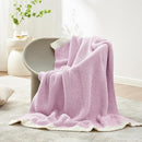 Snuggle Sac Light Purple Throw Blanket for Couch, Super Soft Warm Lavender Blankets Cozy Knit Fuzzy Plush Lightweight Throws for Sofa, Bed,Living Room, Heather Lilac, 50x60 inches by TinyTreasures Baby Boutique