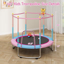Kids Trampoline with Safety Net – 440lbs Capacity, Upgraded Rust-Proof Ring Legs, Adjustable Gymnastics Bar & Toys – Indoor Outdoor Toddler Trampoline for Boys & Girls Ages 1-8 by TinyTreasures Baby Boutique