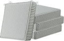 Square Corner Seat Cushions, 19" x 19" x 3", Set of 4, Indoor Outdoor Water Repellent Universal Chair Pads with Ties for Patio Furniture, Garden Deck Dining Chairs, Black and White by GreenHaven Gardens