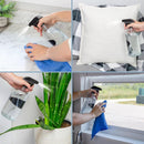 Cornucopia 32oz Glass Spray Bottles (2-Pack, Clear); Quart Bottles w/ 3-Setting Adjustable Trigger Sprayers; Includes Chalk Labels by GreenHaven Gardens