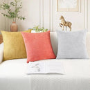 CaliTime Throw Pillow Covers Decorative 12 X 20 Inches Pack of 2 Cozy Chenille Cushion Cases for Couch Sofa Bed Living Room Home Living Coral by CozyNest Decor