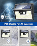 Peasur 2 Pack Solar Lights Outdoor Motion Sensor, 140 LED Solar Powered Fence Wall Light Waterproof, 3 Modes Solar Security Lighting for Outside Yard Deck Garden Stair Step by GreenHaven Gardens