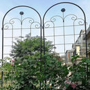 2 Pack Metal Garden Trellis 86.7" H Garden Fence Rustproof Trellis for Climbing Plants Support Roses Flower Outdoor Lawn Black by GreenHaven Gardens
