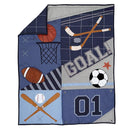 Lambs & Ivy Baby Sports 3-Piece Football/Basketball Baby Crib Bedding Set by TinyTreasures Baby Boutique