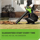 Greenworks 40V (230 MPH / 505 CFM) Cordless Brushless Leaf Blower/Vacuum with Bag, High Power, Lightweight & Quiet for Yard Debris Cleanup, Includes 5.0Ah Battery & Charger by GreenHaven Gardens