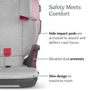 UPPAbaby Alta V2 High Back Booster Seat/Seven-Position, Active Support Headrest for Growing Children/SecureFit Integrated Belt Guide + Positioner/Cup Holder Included/Iris (Grey Mélange/Lavender) by TinyTreasures Baby Boutique