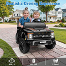 24V Ride on Car Licensed Ford F-150 Raptor, Kids Electric Car with Remote Control, LED Light/Music/MP3, Truck Bed Storage, 3-Point Seat Belt (24V, Black) by TinyTreasures Baby Boutique