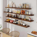 55 Inch Floating Shelves Set of 2, Rustic 55 x 9 Floating Shelf for Wall, 9 Inch Deep Wall Shelves Invisible Bracket, Large Deep Shelving for Bedroom, Kicten, Living Room, Rustic Brown Color by CozyNest Decor
