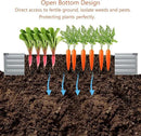 12x2x1ft(2 Pack) Galvanized Raised Garden Bed,Outdoor Planter Box Metal Patio Kit Planting Bed for Vegetables Flowers and Succulents,Silver by GreenHaven Gardens