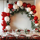 RUBFAC 129pcs Ruby Red Balloon Arch Kit, Different Sizes 18 12 10 5 Inches Cherry Red Latex Balloons for Garland Birthday Wedding Party Decoration by TinyTreasures Baby Boutique