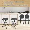 Folding Stool, 550lbs Capacity Foldable Stool with Handle, Portable Stools for Adults Heavy Duty, 18 inch Collapsible Chair for Meeting Room/Party/Garden/Home (Set of 2, Black) by GreenHaven Gardens