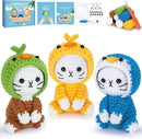 Crochet Kit for Beginners, 3 Pack Duck Cat Crochet Kits with Step-by-Step Video Tutorials, Beginner Crochet Kit for Adults Kid, Crochet Animal Kit for Starters, DIY Craft Gift for Cat Lover by TinyTreasures Baby Boutique