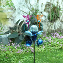 VCUTEKA Solar Lights Outdoor Metal Garden Stake Waterproof Crackle Glass Globe Garden Decor Fairy for Pathway, Lawn, Patio, Yard by CozyNest Decor