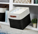 DECOMOMO Storage Cubes, 11x11 Cube Storage Bins, Baskets for Shelves (Black & White, Cube 11" - 4 Pack) by CozyNest Decor