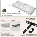 RICHFOCUS 24Inch Floating Shelves for Wall 2 Pack Shelves for Bedroom|Kitchen|Bathroom Wall Mounted Rustic Distressed Wood Floating Shelf with Invisible Brackets for Books|Storage|Decor, Rustic by CozyNest Decor