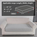 Couch Cushion Covers for Sectional Sofa, Stretch Soft Sofa Slipcovers Washable Wear-Resistant Universal Furniture Protector for Living Room(1 Piece Loveseat Cover, Light Gray) by CozyNest Decor