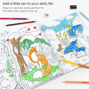 ARTEZA Kids Coloring Book and Colored Pencils Kit, Animal Kingdom Illustrations, 50 Double-Sided Sheets, 100lb Paper by TinyTreasures Baby Boutique