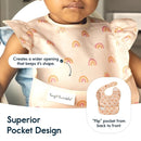 Tiny Twinkle Mess-Proof Baby Bib - Waterproof Bib for Baby Girl - Machine Washable - Adjustable Closure - PVC, BPA, & Phthalate Free - Great for Travel - Baby Food Bibs (3 Pack, Boho Set) by TinyTreasures Baby Boutique