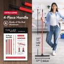 Tyroler Rubber Floor Squeegee 17" Floor Squeegee Heavy Duty, Deck Squeegee Outdoor for Floors with 55" 4 Part Handle, Perfect Outdoor Squeegee for Patio, Tiles, Marble, Garage, Shower, Window by GreenHaven Gardens
