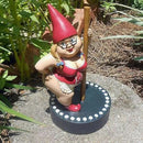 Funny Woman Dancing Gnome, Pole Dance Garden Gnomes, Funny Outdoor Indoor Statue for Home, Creative Figurine Decoration for Patio Lawn Garden Yard Art (Red) by GreenHaven Gardens