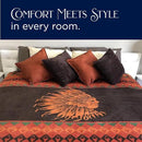 Beacon Blankets Southwestern Chief Henry Native American Design Throw - 90" x 90" Blanket Only - Premium Plush Blanket Can be Used for Queen or King Size Bed by CozyNest Decor