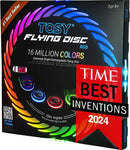 TOSY Flying Disc - 16 Million Colors RGB or 36 LEDs, Extremely Bright, Smart Modes, Camping Essentials for Teens/Kids/Adults/Men/Boys/Girls, Auto Light Up, Rechargeable, Waterproof, 175g by TinyTreasures Baby Boutique