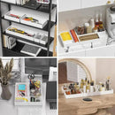 Bamboo Drawer Organizer, Small Silverware Organizer for Kitchen Drawer, Stackable Utensil Organizer, 2 Pcs Flatware Organizer Wooden Storage Box Tray (White, 6 X 3 X 2 Inch) by CozyNest Decor