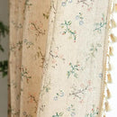 Sutuo Home Florals Boho Farmhouse Curtains, Semi-Blackout Drape Bohemian Window Treatment Cotton Linen Panel with Tassels for Bedroom Living Room, Rod Pocket, 1 Panel 59" W x 84" L by CozyNest Decor
