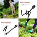 Garden Tools Set with Extension Handles, 5 Piece Thick Gardening Hand Tools, Heavy Duty Steel Rust-Proof Weeding Planting Tool Ideal Gardening Kit Gifts for Women and Men by GreenHaven Gardens