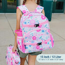 Wildkin ECO rPET 15-inch Kids Backpack – Sustainable, Padded, Adjustable – Pink Floral by TinyTreasures Baby Boutique