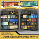 47.8" W Heavy Duty Garage Shelving 3000LBS Storage Shelves, Adjustable 5-Tier Storage Rack, Metal Shelves for Garage/Warehouse/Basement, 47.8" W x 19.8" D x 72" H, Black by GreenHaven Gardens