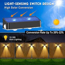 Solar Fence Lights Outdoor - 3-Side Fence Light Solars Powered for Outside IP65 Waterproof Fence Solar Lights Outdoor for Outside Garden Backyard Patio Deck Fence Stair Step Railing Pathway(2Pack) by GreenHaven Gardens