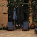 Classic Accessories Montlake Water-Resistant 23 x 20 x 4 Inch Patio Lounge Back Cushion, Heather Indigo Blue, Outdoor Loveseat Cushions by GreenHaven Gardens