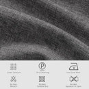 Macochico Pinch Pleated Full Blackout Curtains for Bedroom Living Room Natural Grey Linen Curtains Thermal Insulated and Noise Reducing Window Panels with Tieback Shabby Chic Decor 84”Wx84”L 1 Panel by CozyNest Decor